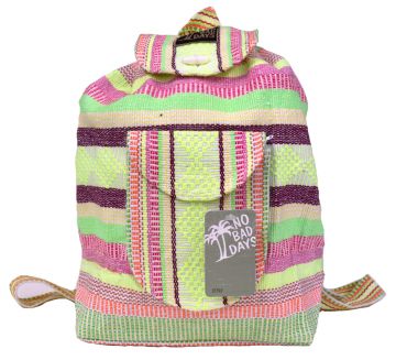 NO BAD DAYS ® Baja Backpack - Neon Yellow Multi Pastels